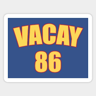 Vacay 86 Yellow Blue Generic Logo Game Grumps Meme Magnet